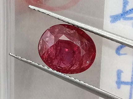 1.89ct Unheated Natural Ruby Crimson Red SGL Certified Oval Loose Gemstone