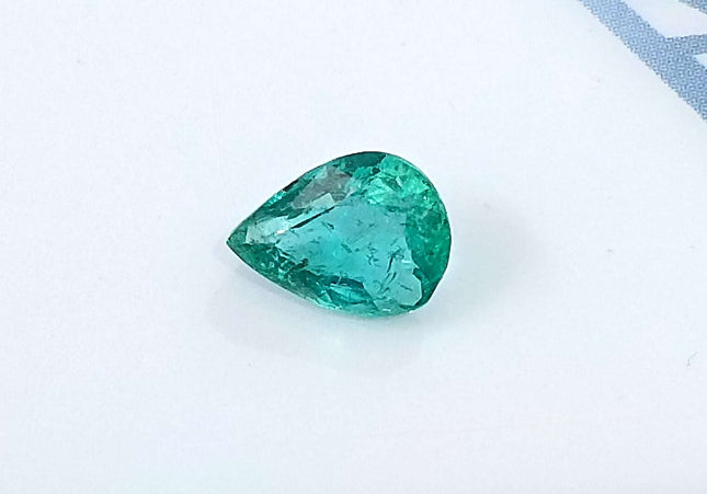 GSI Certified 1.15ct Medium Green Zambian Emerald Minor Oiled Loose Gemstone