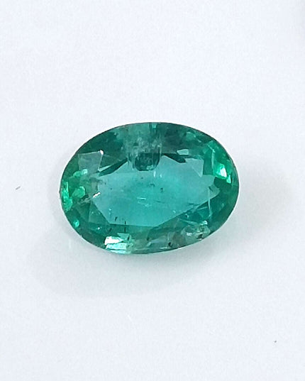 GSI Certified 1.44ct Medium Shamrock Green Natural Zambian Emerald Minor Oiled Loose Gemstone