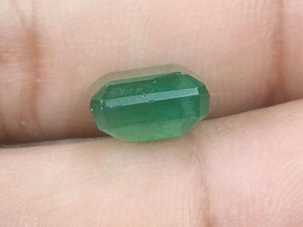 Zambian Emerald 5.30ct Natural Significant Clarity Enhanced Octagon Cut Loose Gemstone