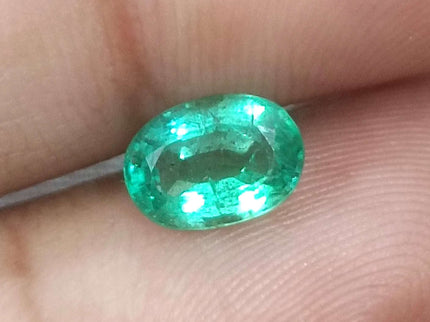 1.38ct Certified Zambian Natural Emerald.