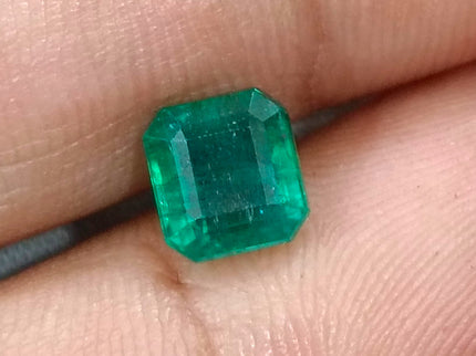 Zambian Emerald 1.87ct Natural Certified Deep Green Octagon Cut Gemstone