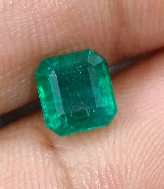 Zambian Emerald 1.87ct Natural Certified Deep Green Octagon Cut Gemstone
