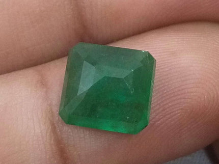 Zambian Emerald 5.30ct Natural Significant Clarity Enhanced Octagon Cut Loose Gemstone