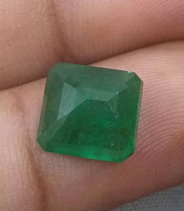 Zambian Emerald 5.30ct Natural Significant Clarity Enhanced Octagon Cut Loose Gemstone