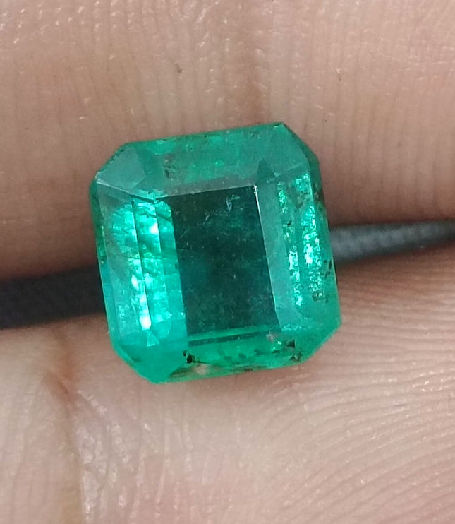 Zambian Emerald 2.61ct Certified Medium Deep Green Natural Gemstone