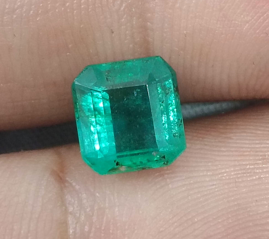 Zambian Emerald 2.61ct Certified Medium Deep Green Natural Gemstone