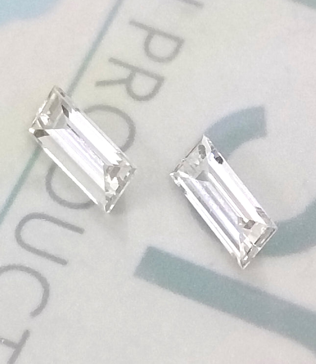 0.53ct Matched Pair Baguette Cut Diamonds(CVD)E VVS
