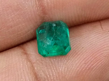 2.15ct Zambian Emerald, Certified Natural Medium Green Octagon Cut Gemstone
