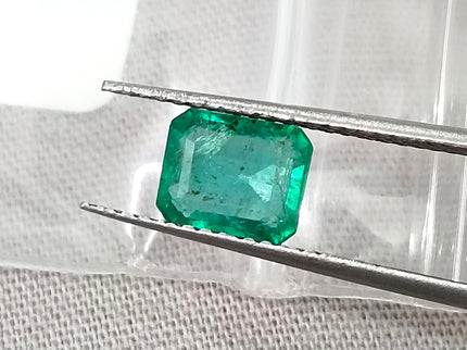 Certified 1.15ct Natural Zambian Emerald Stone.