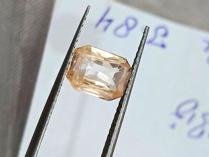 Padparadscha Sapphire 1.42ct Certified Pinkish Orange Unheated Octagon Cut Natural Loose Gemstone