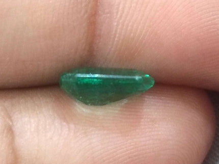 2.35ct Certified Zambian Natural Emerald Medium Bright Pure Green Octagon Cut Stone