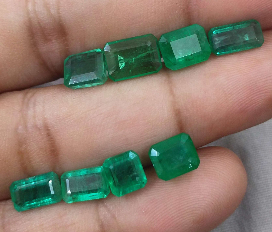 13.63ct Natural Zambian Emerald Parcel Earth Mined Loose Gemstones