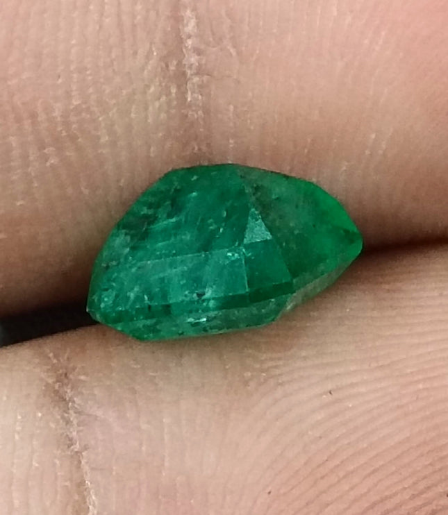 Zambian Emerald 3.53ct Bright Shamrock Green Natural Certified Octagon Cut Loose Stone