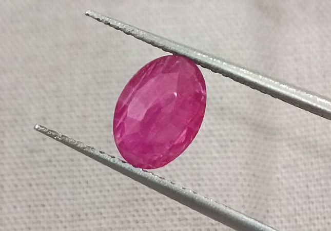 GSI Certified 1.32ct Mozambique Ruby, Natural untreated Gemstone