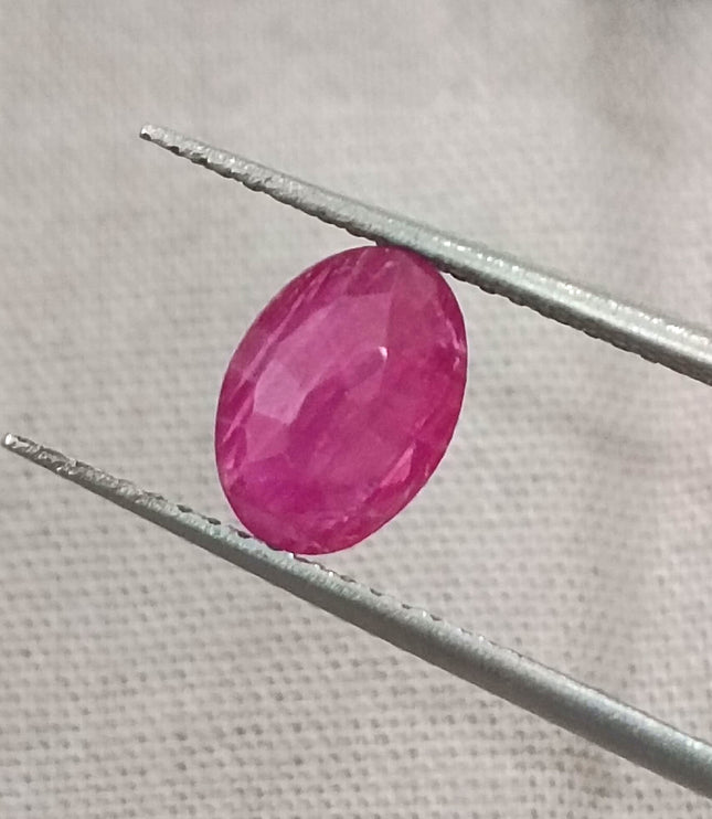 GSI Certified 1.32ct Mozambique Ruby, Natural untreated Gemstone