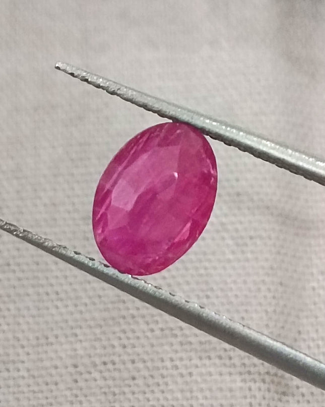 GSI Certified 1.32ct Mozambique Ruby, Natural untreated Gemstone