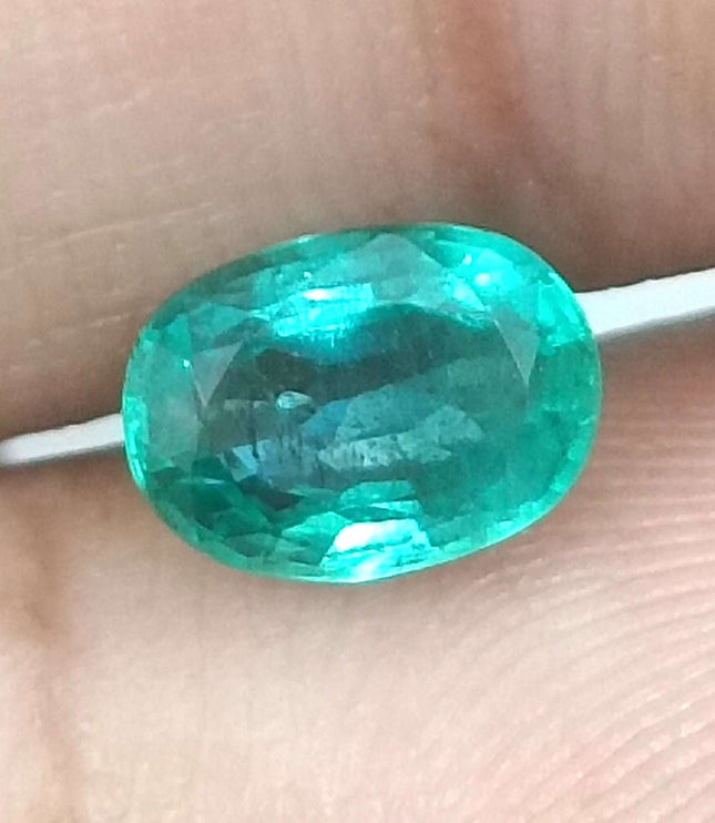 1.26ct Certified Natural Zambian Emerald Stone.