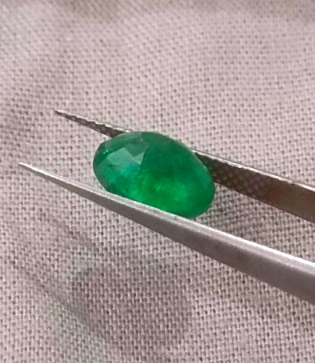 1.72ct Certified Natural Zambian Emerald.