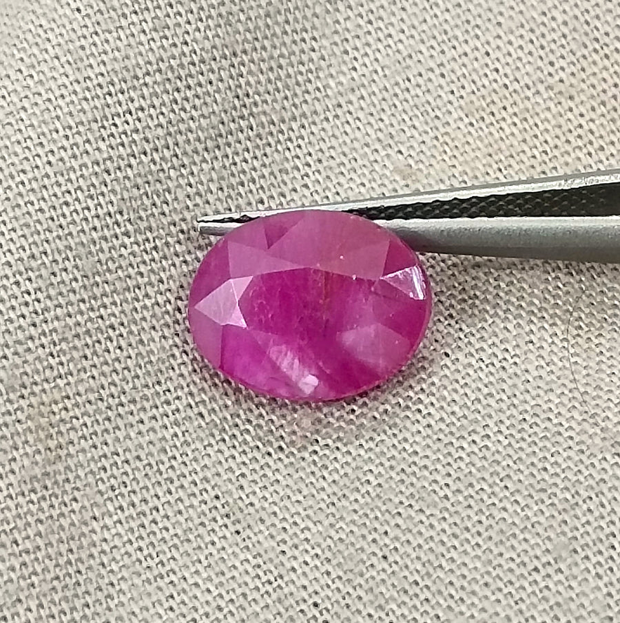 Mozambique Ruby 4.00ct Natural Unheated Red Oval Cut Certified Gemstone