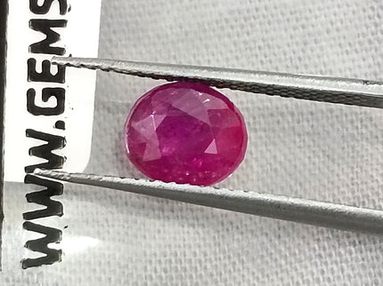 Mozambique Ruby 1.68ct Deep Purplish Red Oval Cut Loose Gemstone