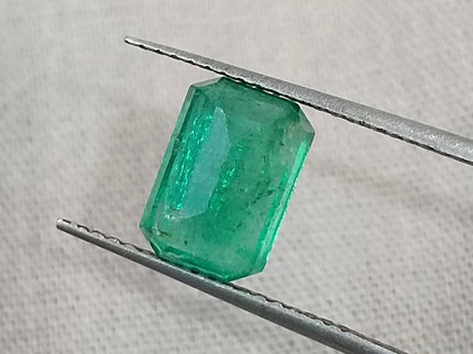 Panjshir Emerald 1.96ct Neon Green Emerald Cut Loose Stone