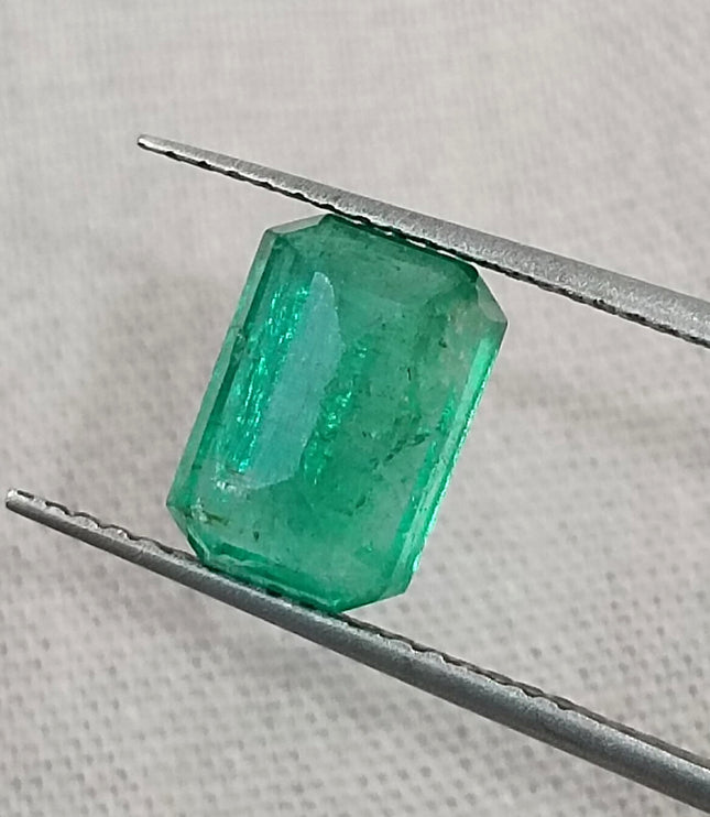 Panjshir Emerald 1.96ct Neon Green Emerald Cut Loose Stone