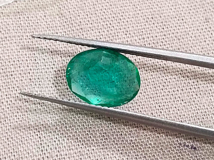 1.74ct Natural Emerald Deep Green Zambia Oval Cut SGL Certified Minor Oil Gemstone