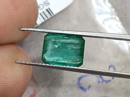 Natural Emerald 2.08ct Medium Green Zambian SGL Certified Octagon Cut Minor Oiled Loose Gemstone