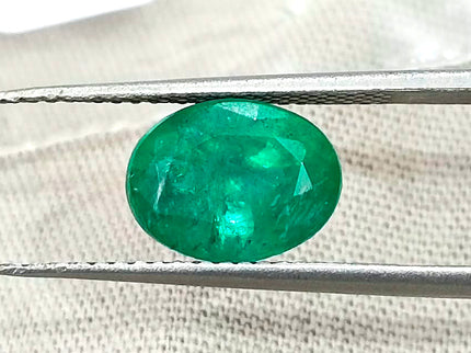 2.31ct Natural Emerald Deep Glass Green Zambia Minor oil SGL Certified Gemstone