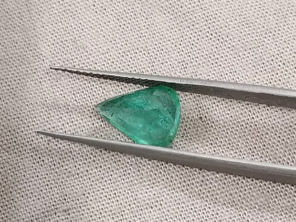 2.00ct Emerald Natural Pastel Green Pear Cut Zambian Loose Minor