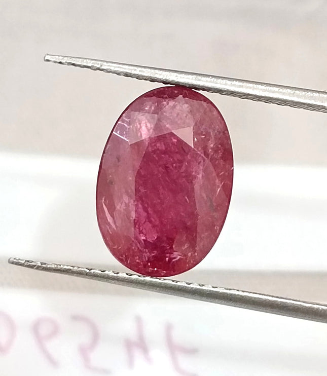 3.25ct Unheated Natural Ruby Crimsom Red SGL Certified Oval Cut Loose Stone