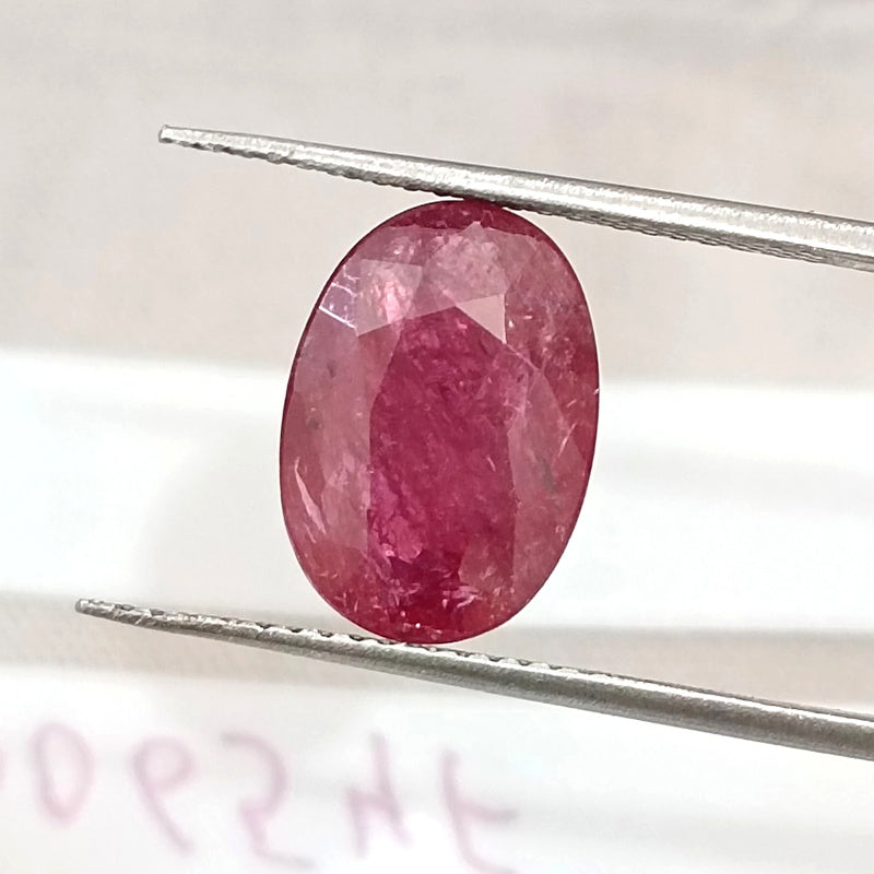 3.25ct Unheated Natural Ruby Crimsom Red SGL Certified Oval Cut Loose Stone