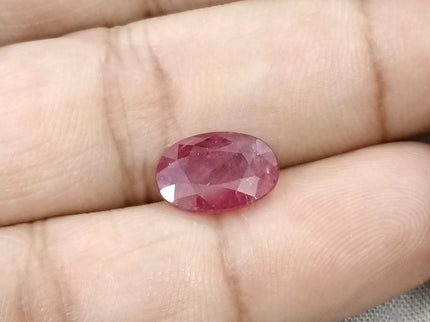 3.25ct Unheated Natural Ruby Crimsom Red SGL Certified Oval Cut Loose Stone
