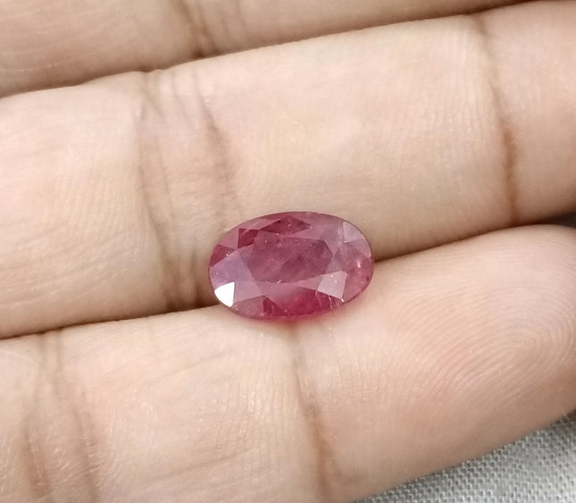 3.25ct Unheated Natural Ruby Crimsom Red SGL Certified Oval Cut Loose Stone