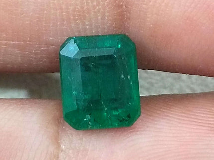 Certified 3.21 Zambian Natural Emerald.