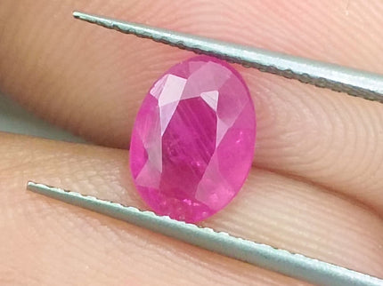 GSI Certified 1.36ct Mozambique Ruby, Natural Untreated Gemstone