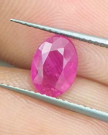 GSI Certified 1.36ct Mozambique Ruby, Natural Untreated Gemstone