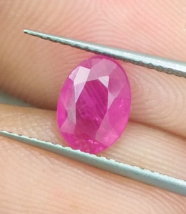 GSI Certified 1.36ct Mozambique Ruby, Natural Untreated Gemstone