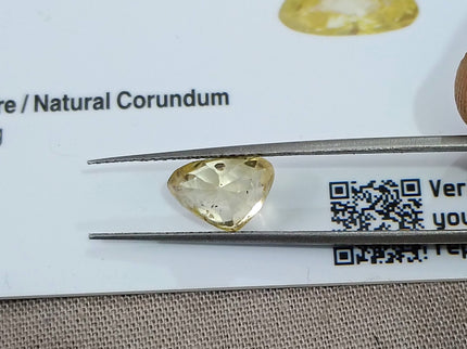 Untreated Yellow Sapphire 2.63ct Natural Certified Triangular Cut