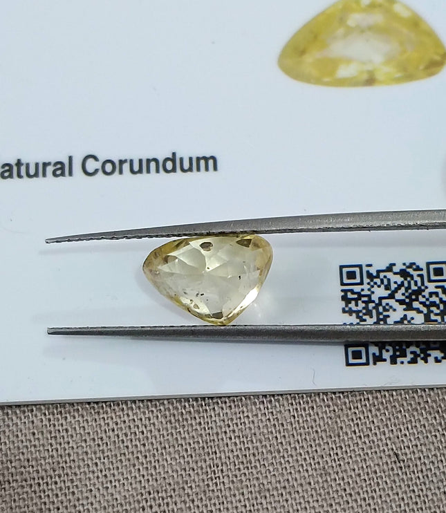 Untreated Yellow Sapphire 2.63ct Natural Certified Triangular Cut