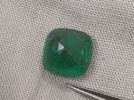 3.38ct Certified Zambian Emerald, Deep Vivid Green Gemstone.