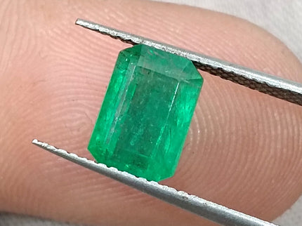 Panjshir Emerald 1.96ct Neon Green Emerald Cut Loose Stone