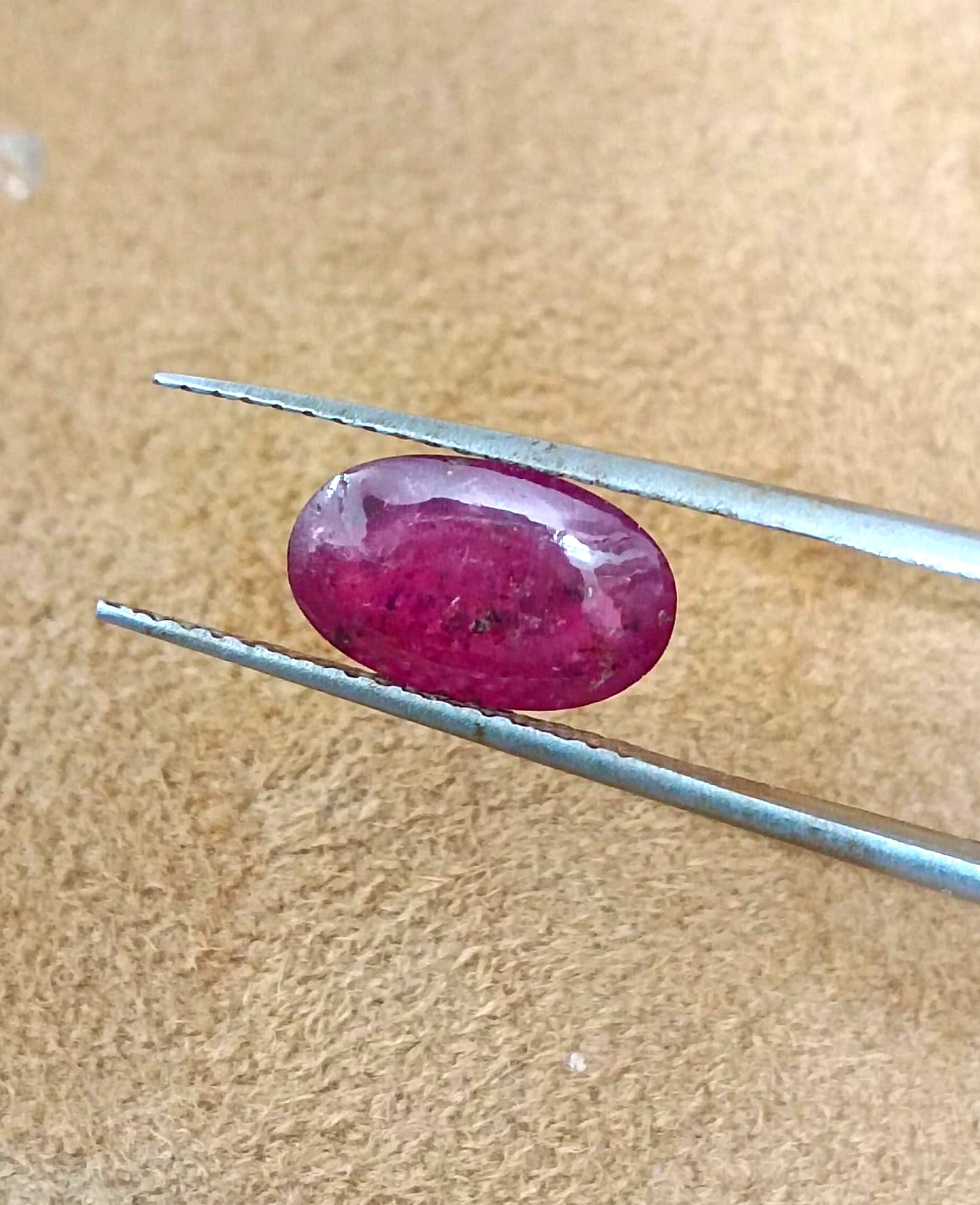 2.45ct Cabochon Cut Ruby , 100% Natural Heated Earth Mined Gemstone