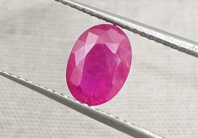 GSI Certified 1.54ct Mozambique Ruby, Natural Untreated Gemstone