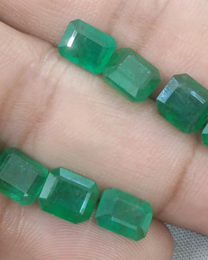 14.54ct Vivid to Deep Green Natural Emerald parcel earth mined loose Gemstones