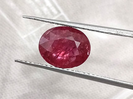 2.93ct Unheated Natural Ruby Mozambique SGL Certified Deep Rasberry Red Gemstone