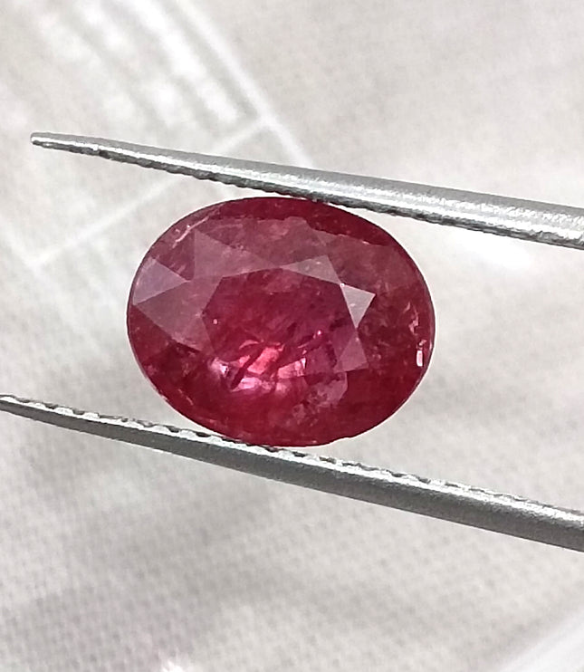 2.03ct Unheated Natural Ruby Mozambique SGL Certified Deep Rasberry Red Gemstone