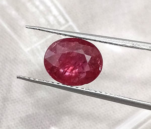 2.03ct Unheated Natural Ruby Mozambique SGL Certified Deep Rasberry Red Gemstone