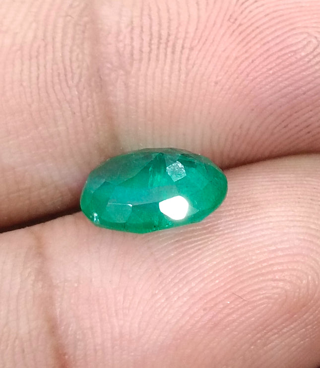 2.72ct Natural Emerald Medium Deep Spring Green Oval Cut SGL Certified Gemstone